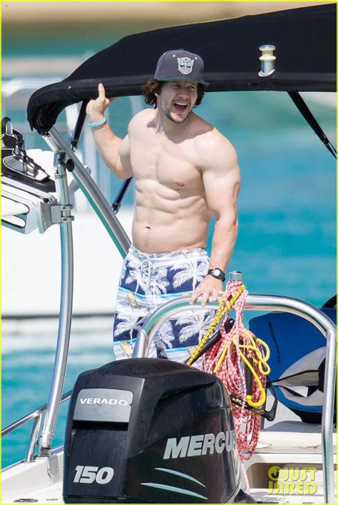 Mark Wahlberg Shows Off Ripped Shirtless Body In Barbados Photo