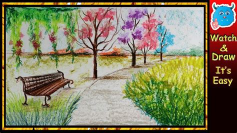 Spring Landscape Drawing at PaintingValley.com | Explore ...