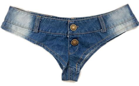 Allonly Womens Sexy Cut Off Low Rise Cheeky Mini Denim Shorts Thong Jean Shorts Hot Pants Buy