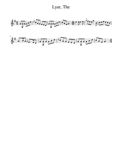The Lyar Sheet Music For Piano Solo
