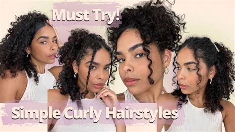 Simple Curly Hairstyles On Short Hair Curly Hairstyle Tutorial Youtube