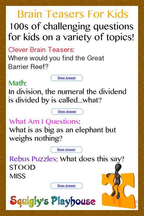 Math Riddles For Elementary Students With Answers Multiplying