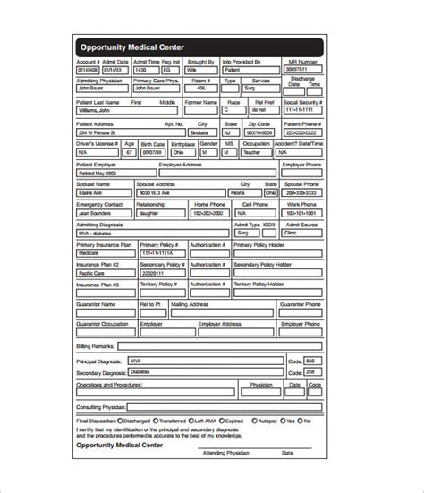 9 Medical Chart Template Free Word Excel Pdf Format Download