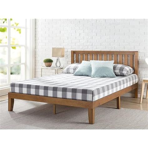 Zinus alexia 37 wood platform bed frame with headboard, rustic pine, full: Zinus Queen Wood Platform Bed Frame - Sears Marketplace