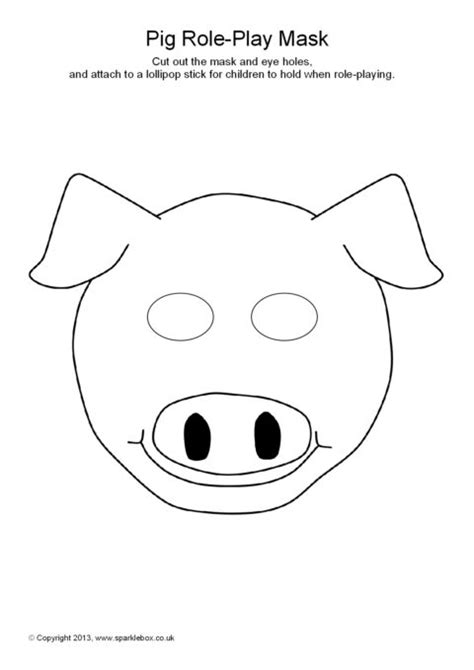 Pig Printable Mask Hakuchuumu