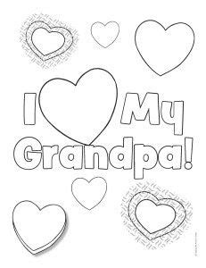 I love you grandpa coloring page | Grandparent's Day | Pinterest | Dads