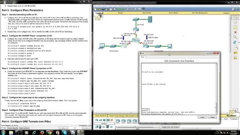 Cisco Packet Tracer Configuring Gre Over Ipsec Youtube