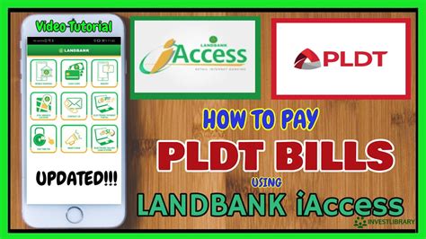 pldt online payment how to pay pldt using landbank iaccess youtube