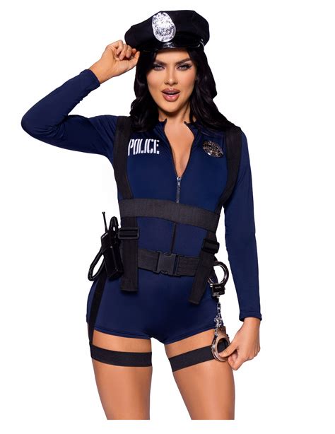 Sexy Polizistin Damenkostüm Blau Günstige Faschings Kostüme Bei Karneval Megastore