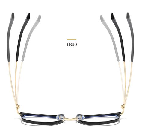 45937 Tr90 Anti Blue Light Round Glasses Frames Men Women Optical Fash Hesheonline