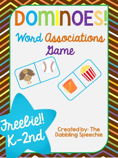 Fun games for esl kids classrooms: Word Associations Game for Dominoes- FREE PRINTABLE ...