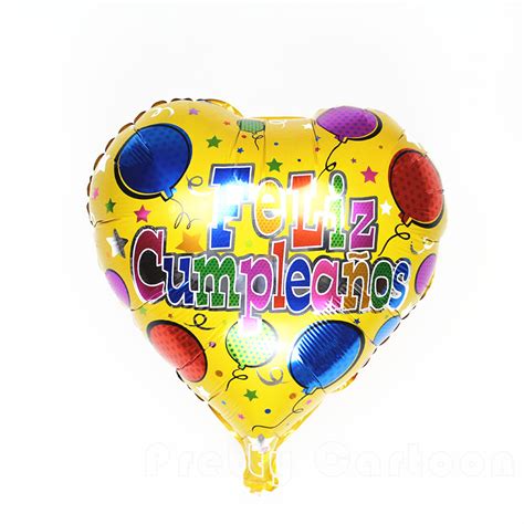 15pcslot 18 Foil Balloons Spanish Happy Birthday Ballons Wedding