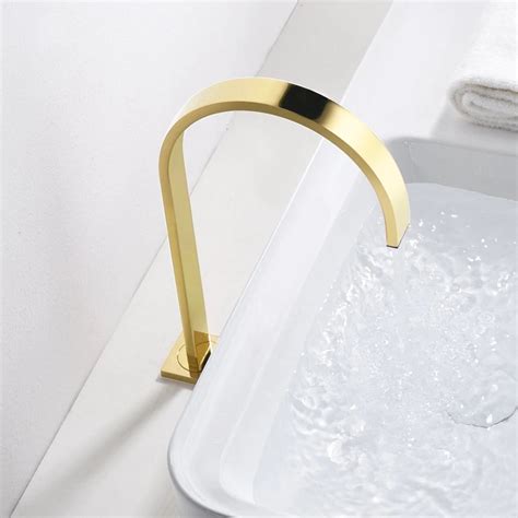 Some faucets, like the bathtub faucet pictured here, come in silver finish. Shop Fontana Atlanta Long Pipe 360 Rotating Widespread ...