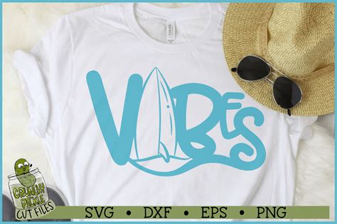 Beach Vibes Surfboard SVG File Crunchy Pickle SVG Cut Files
