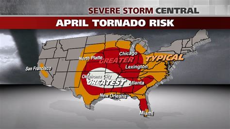 April Tornado Risk Map