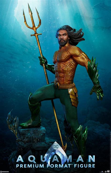 Pictures tarafından dağıtılan abd süper kahraman filmi. Aquaman : Sideshow dévoile une statuette de Jason Momoa ...