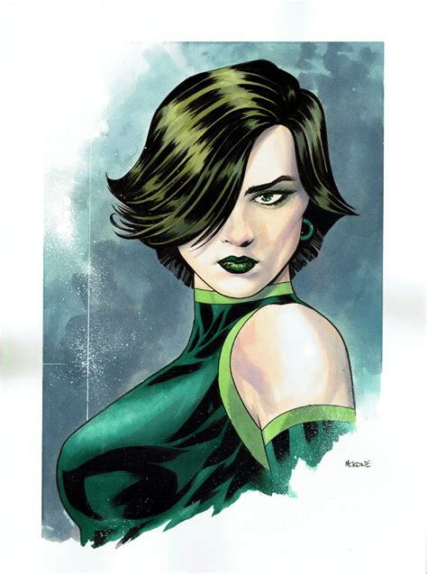 Madame Hydra Watercolor Bust Marvel Viper By Mike Mckone