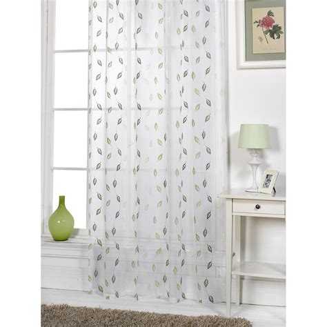 They also work extremely well in rooms with lots of patterns by providing soft, visual relief. Epping Leaf Patterned Modern Ready Made Voile Panel Window ...
