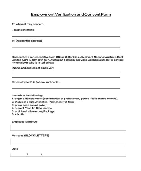 Free 10 Sample Job Verification Forms In Pdf Ms Word Excel