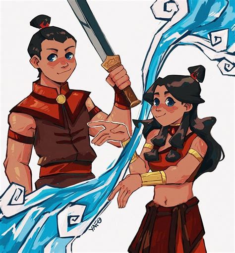 Yafo En Instagram “🌊water Tribe Siblings In Fire Nation Outfit🔥 Katara Sokka