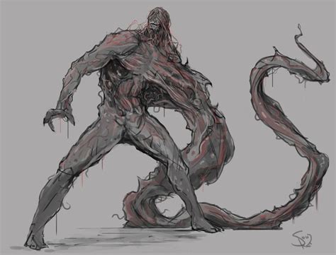 Tentacle Guy By Halycon450 Monster Concept Art Dark Creatures