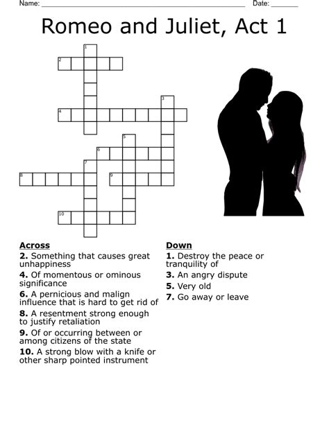Romeo And Juliet Act 1 Crossword Wordmint