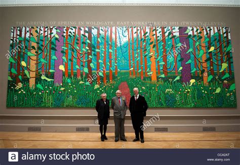 David Hockney At His News Exhibition At The Royal Academy Stock Photo