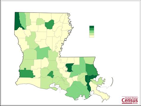 Louisiana County Population Map Free Download