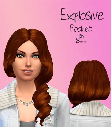 Simista Hair Curl Side Pooklet Default Replacement Hairstyle Sims 4