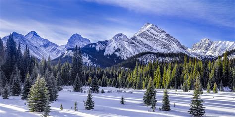 Snow Covered Mountains Morning Light Canmore Photo Print Photos By