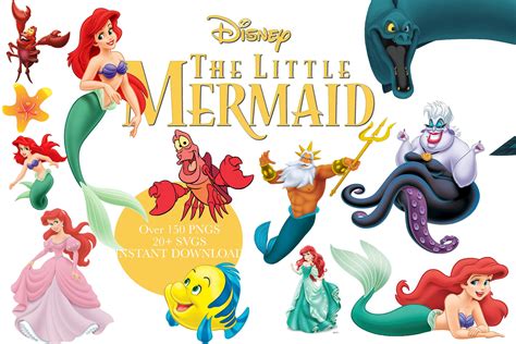 The Little Mermaid Clipart Ariel Clip Art Disney Png Images Digital