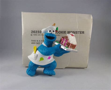Sesame Street Cookie Monster Christmas Holiday Ornament Caketopper
