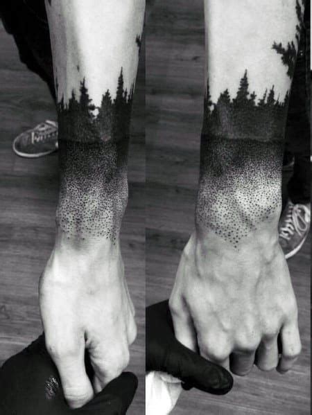 50 Tree Line Tattoo Design Ideas For Men Timberline Ink Cool