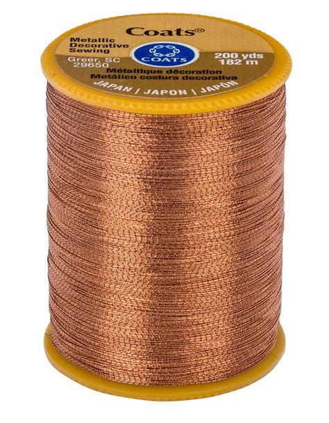 Coats And Clark Metallic Copper Embroidery Thread 200 Yd