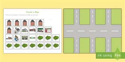 Blank Street Map Template For Kids