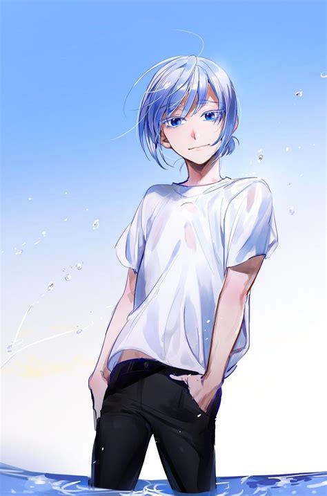 Blue Hair And Eyes Anime Guy Anime Webtoon Anime Guys Anime