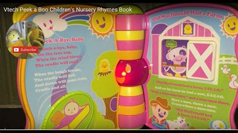 Vtech Peek A Boo Childrens Nursery Rhymes Book Youtube