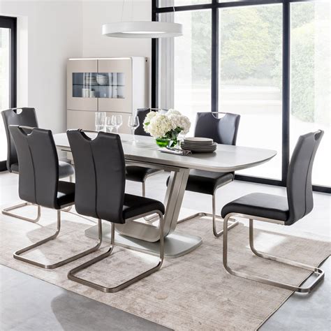 Liberty furniture weatherford casual rustic 7 piece dining table and. Ultimate Grey 160cm Extending Dining Table & 6 Grey Chairs - Dining Table And Chairs - Dining ...