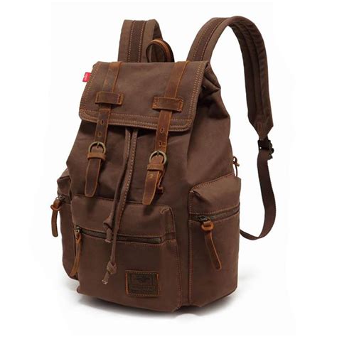 Vintage Backpacks For Mens High Quality Canvas Casual Backpack Male 15