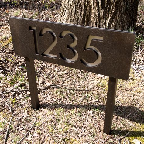 Made in usa · top quality · customized for you · expertly crafted Custom Modern House Numbers Horizontal Powder Coated ...