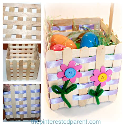 Craft Stick Easter Basket The Pinterested Parent