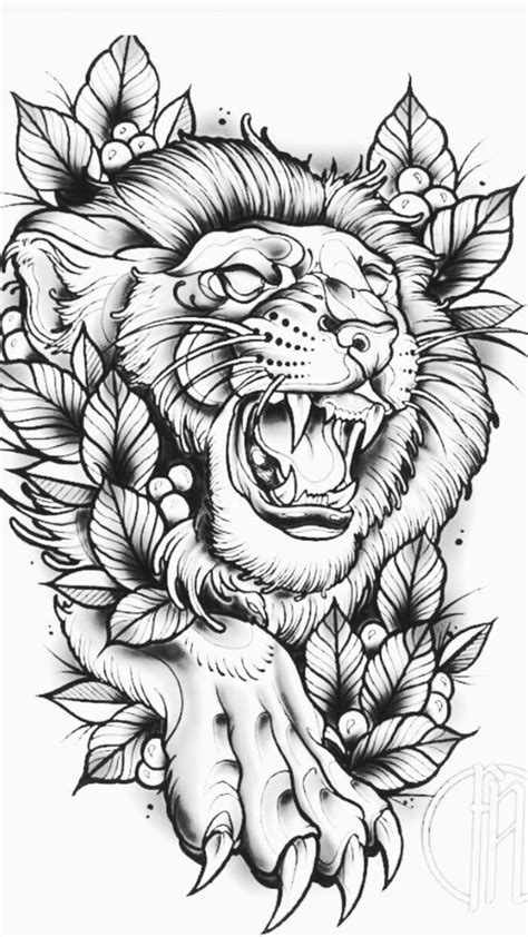 Pin By N On My Board Lion Tattoo Lion Head Tattoos Animal Tattoos