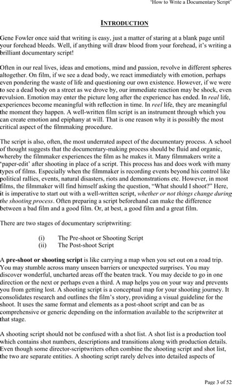 The paragraph styles are as follows: Download Documentary Script Template Word for Free | Page ...
