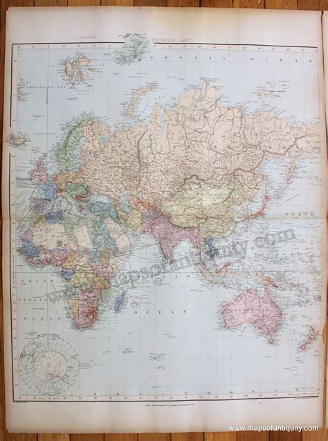 1904 A Chart Of The World On Mercators Projection Antique Map