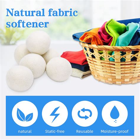 6pcs set reusable organic wool laundry dryer balls genieus shop