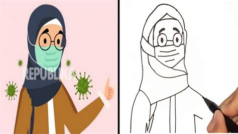 Gambar Mewarnai Animasi Anak Sekolah Pakai Masker Dan Imagesee