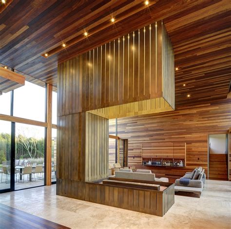 Because wood absorbs noise, modern wooden houses offer a more relaxed and tranquil atmosphere. World of Architecture: Modern Wood House by Bates Masi ...
