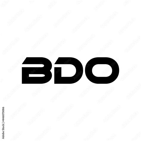 Bdo Letter Logo Design With White Background In Illustrator Vector