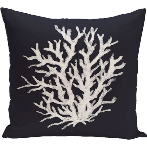 E By Design Coral Reef Geometric Decorative Pillow Geometric
