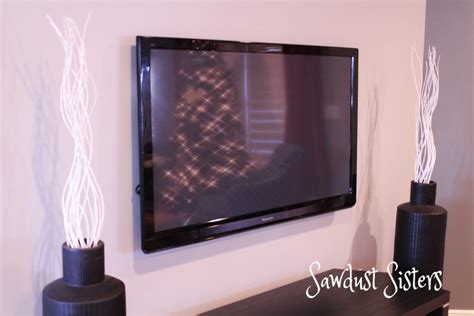 How To Mount A Flat Screen Tv And Hide Cords Inside The Wall Sawdust